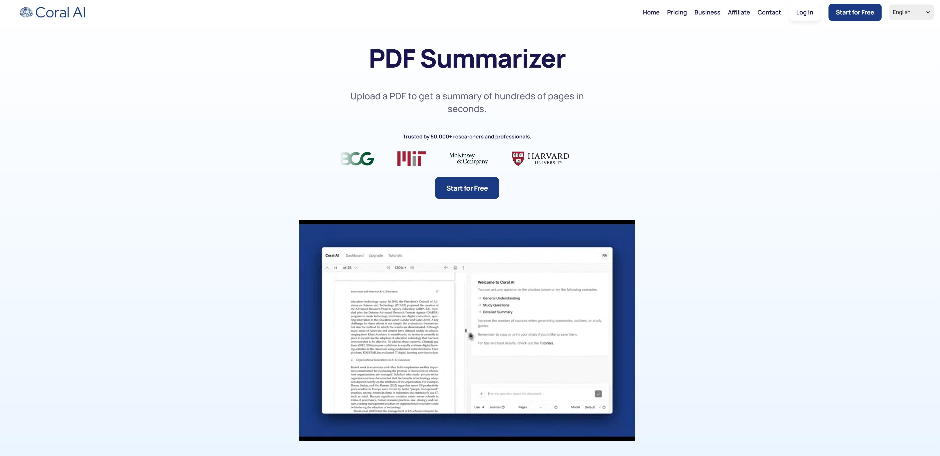 CoralAI PDF Summarizer